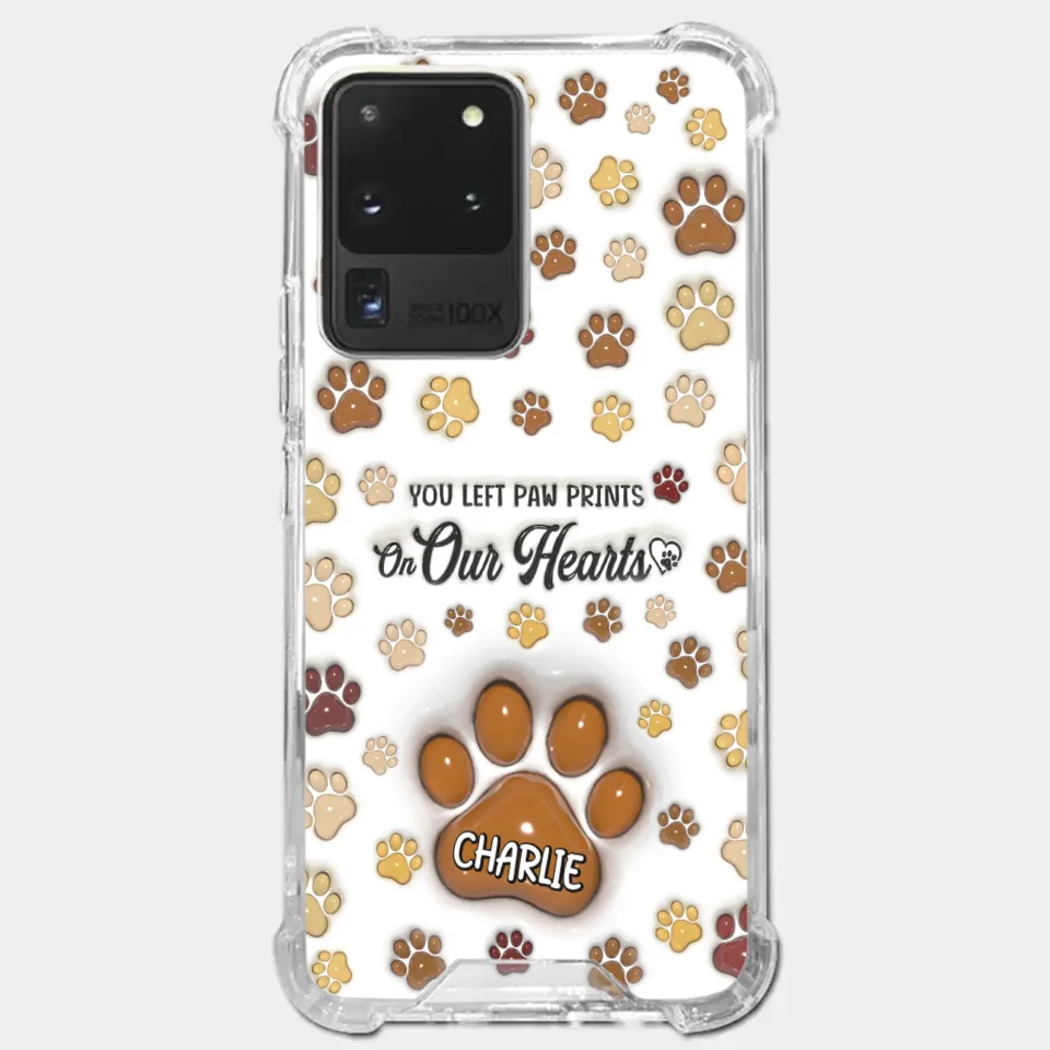 Your Paw Prints Remain On Our Soul - Memorial Personalized Custom 3D Inflated Effect Printed Clear Phone Case - Sympathy Gift For Pet Owners, Pet Lovers - Image 38