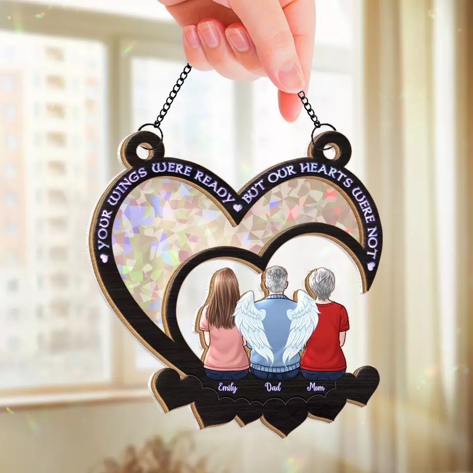 Your Presence Blessed Us, Your Memory Endures - Memorial Personalized Window Hanging Suncatcher - Sympathy Gift For Family Members - Image 3