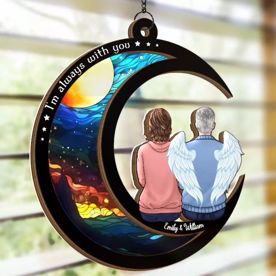 Your Wings Were Ready But My Heart Was Not - Memorial Personalized Window Hanging Suncatcher - Sympathy Gift For Family Members - Image 4