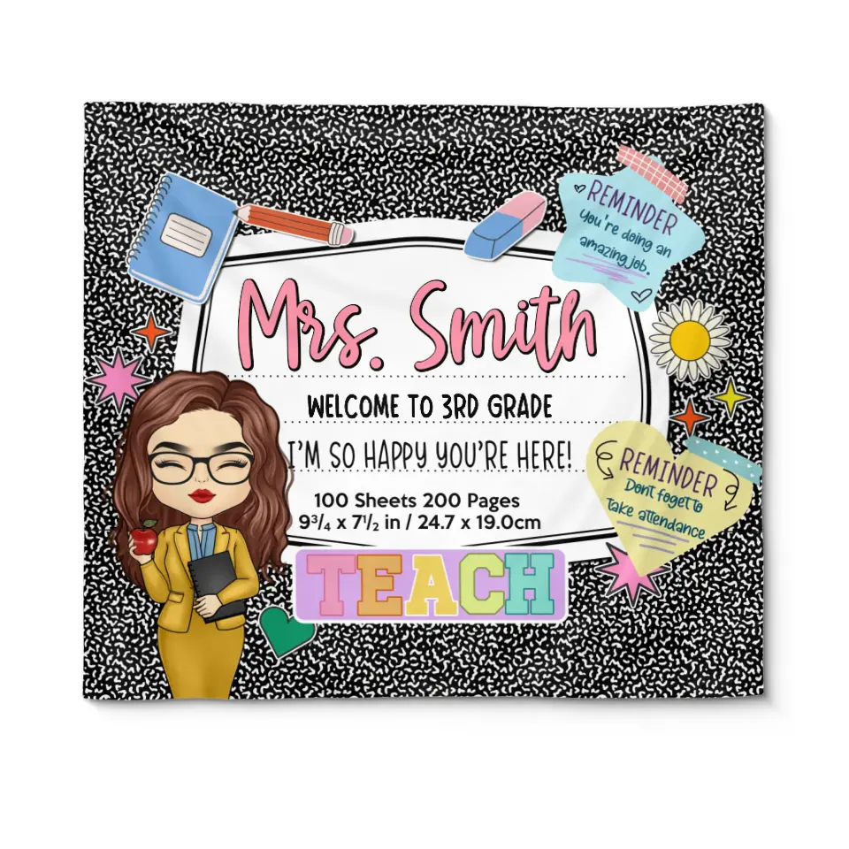 You're Doing An Amazing Job - Teacher Personalized Custom Tapestry - Gift For Teacher - Image 2