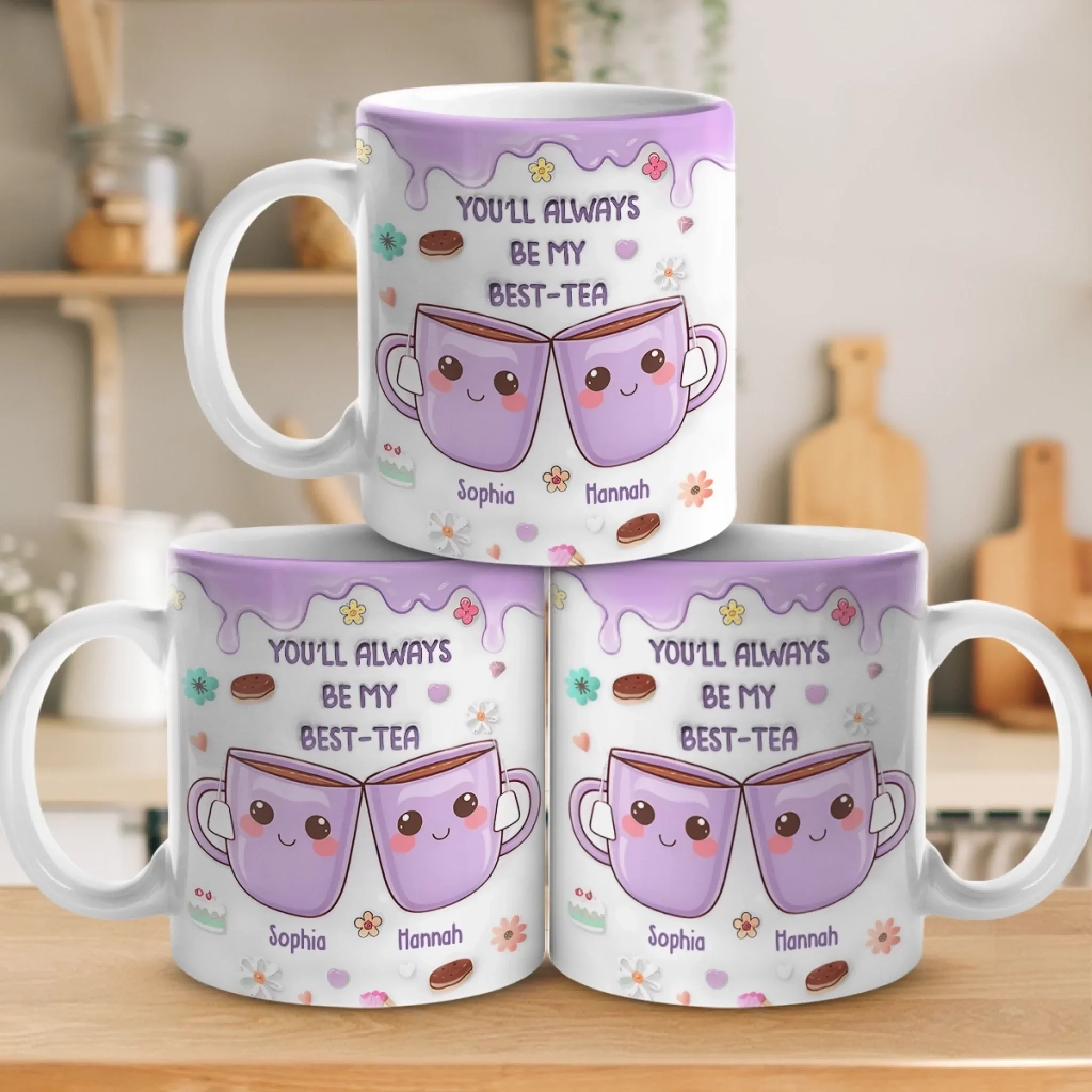 You’re My Best-tea Forever - Bestie Personalized Custom 3D Inflated Effect Printed Mug - Gift For Best Friends, BFF, Sisters - Image 5