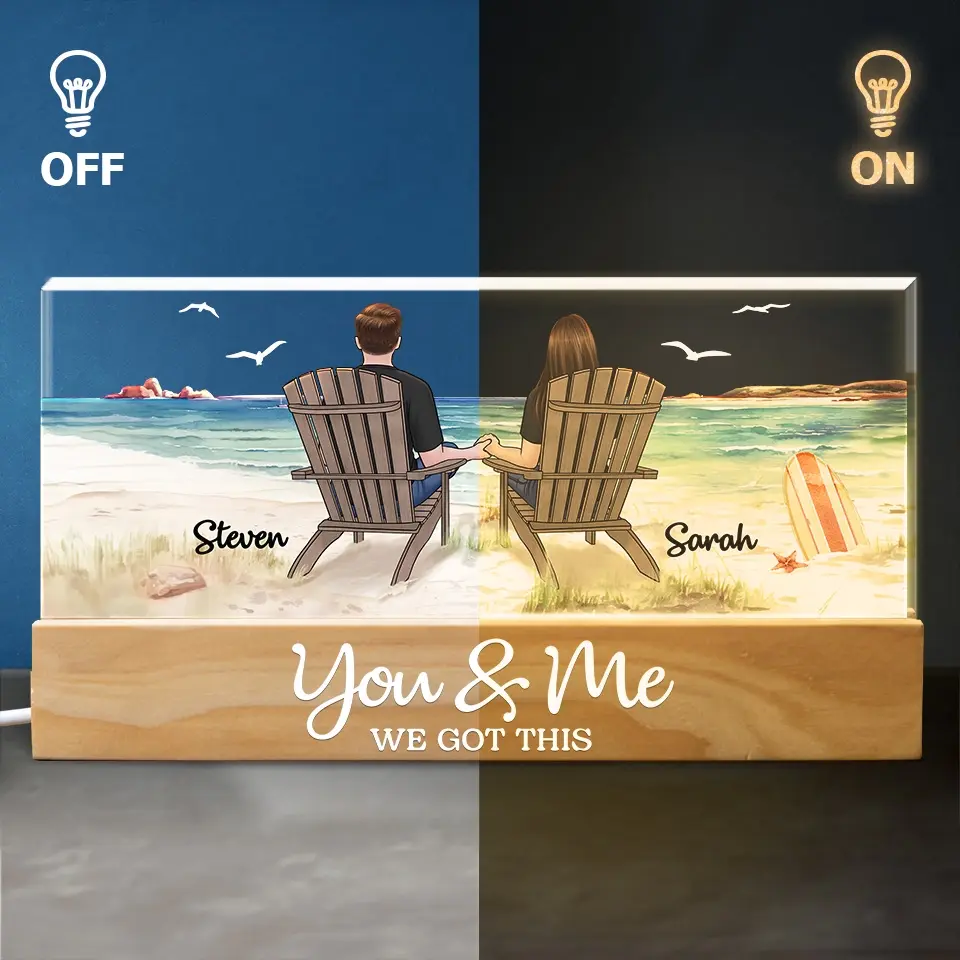 You're My Better Half - Couple Personalized Custom Acrylic Letters 3D LED Night Light - Gift For Husband Wife, Anniversary - Image 4