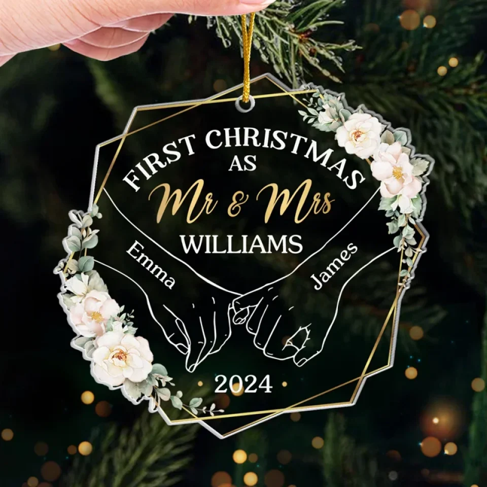 You're My Christmas Past, Present And Future - Couple Personalized Custom Ornament - Acrylic Custom Shaped - Christmas Gift For Husband Wife, Anniversary, First Christmas - Image 4