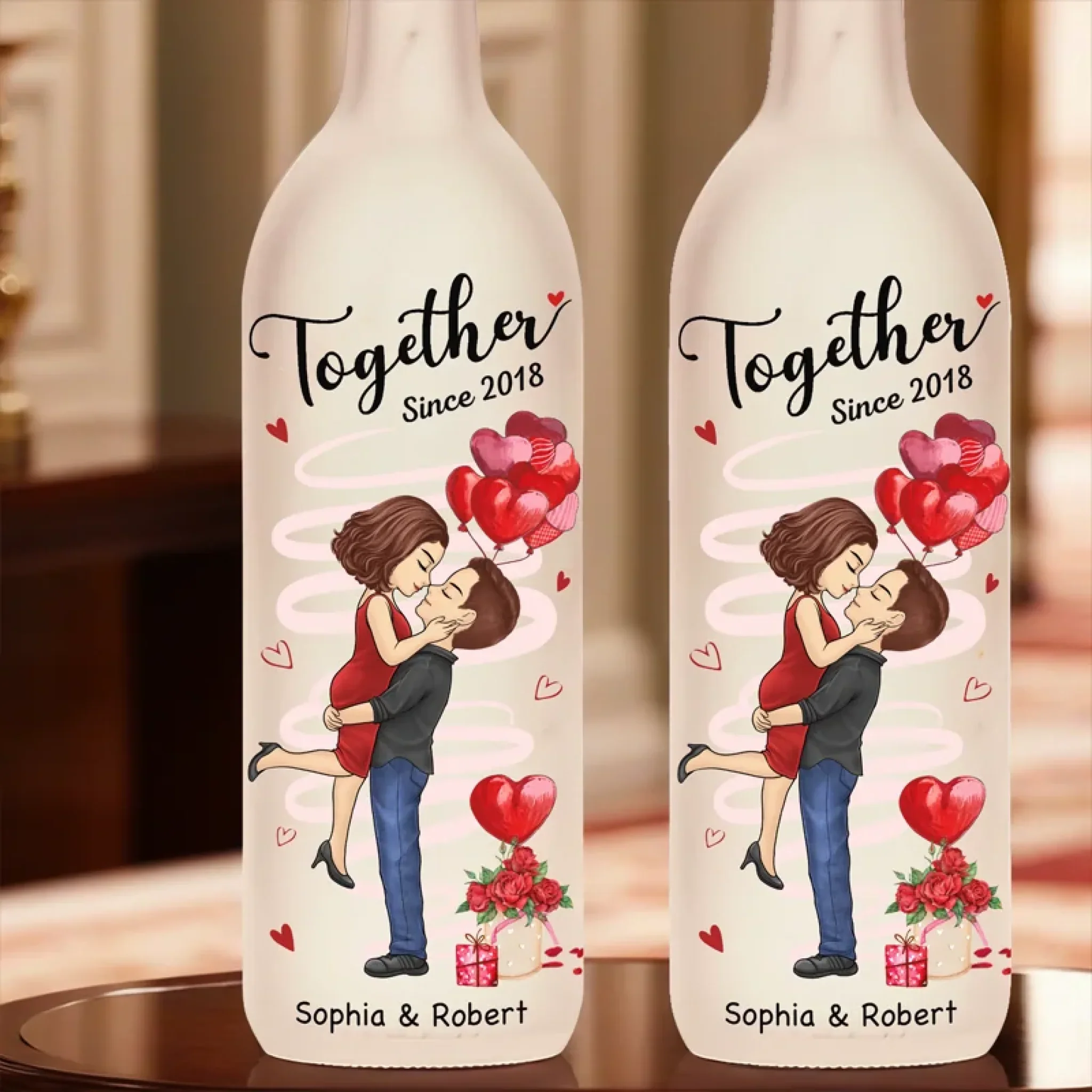 You’re My Happily Ever After - Couple Personalized Custom Bottle Lamp - Gift For Husband Wife, Anniversary - Image 4