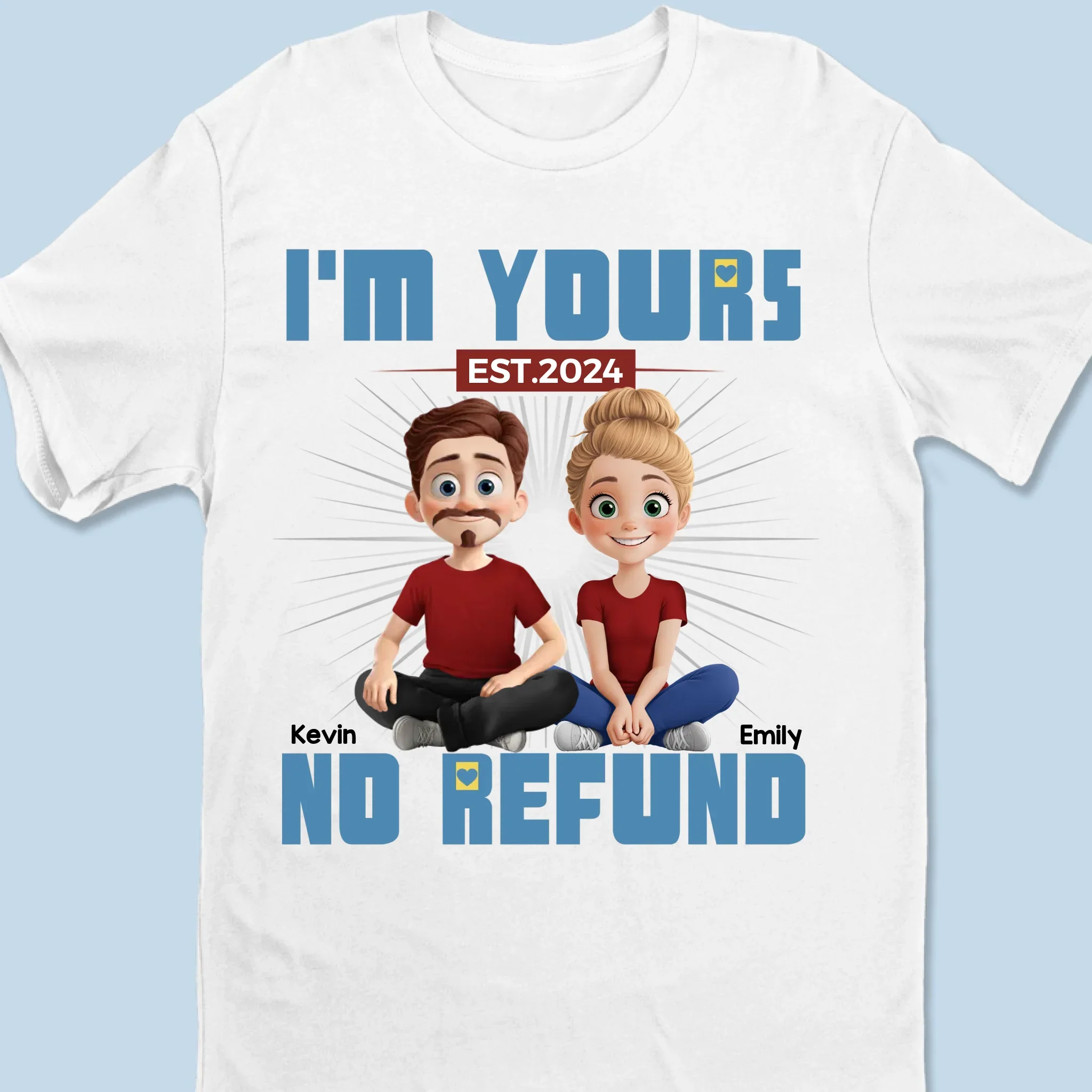 You’re My Happily Ever After - Couple Personalized Custom Unisex T-shirt, Premium T-shirt, Hoodie - Gift For Husband Wife, Anniversary - Image 6
