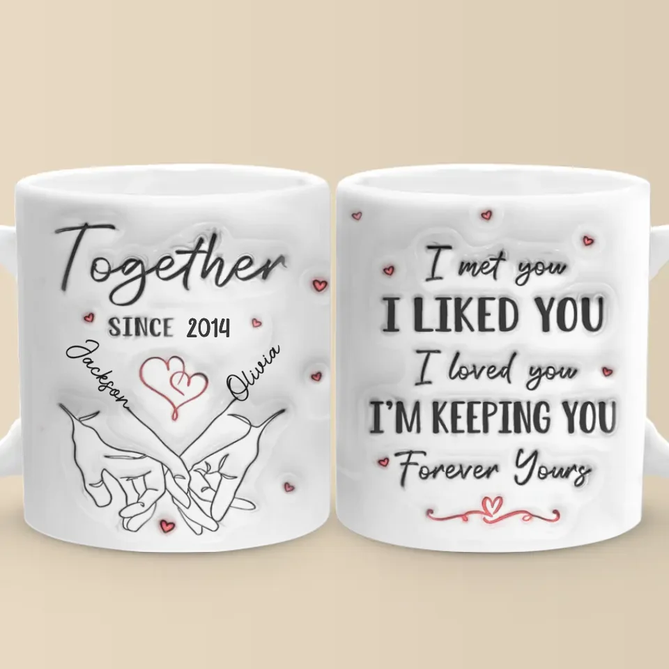 You're My Queen - Couple Personalized Custom 3D Inflated Effect Printed Mug - Gift For Husband Wife, Anniversary - Image 2