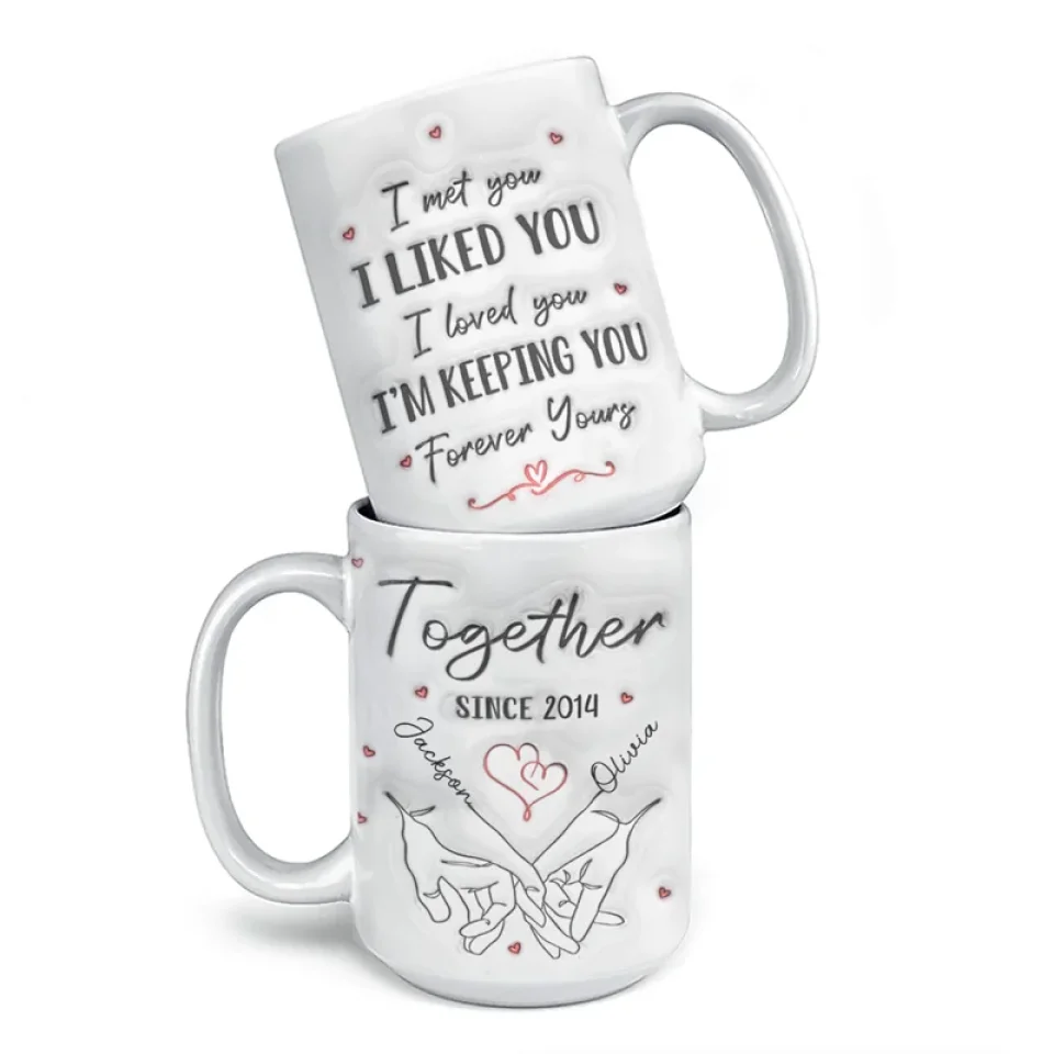 You're My Queen - Couple Personalized Custom 3D Inflated Effect Printed Mug - Gift For Husband Wife, Anniversary - Image 4