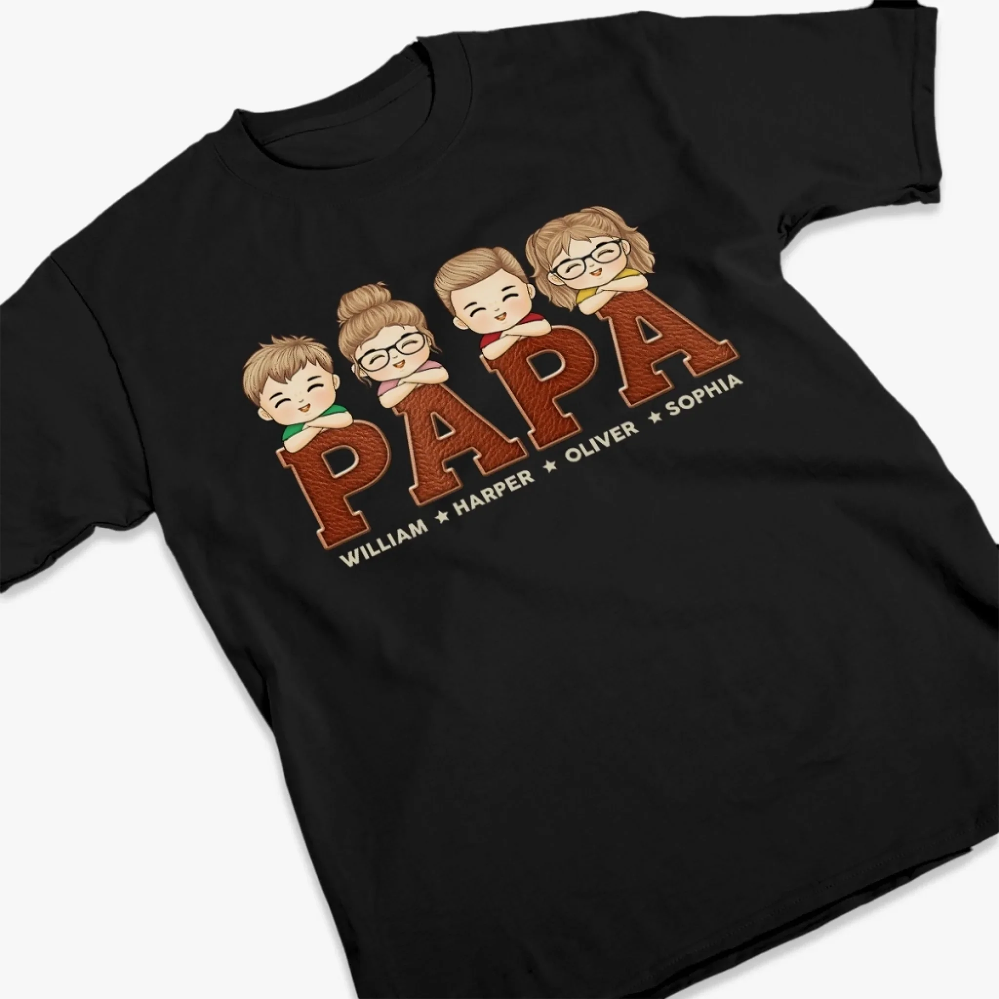 You're Stuck With Me, Dad - Family Personalized Custom Unisex T-shirt, Premium T-shirt, Hoodie - Father's Day, Gift For Dad, Grandpa - Image 3