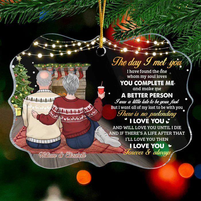 You're The One Whom My Soul Loves - Personalized Custom Benelux Shaped Acrylic Christmas Ornament - Gift For Couple, Husband Wife, Anniversary, Engagement, Wedding, Marriage Gift, Christmas Gift - Image 2