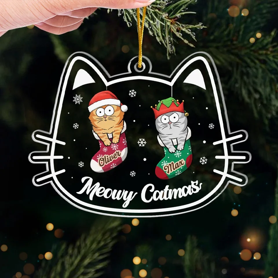You’re The Purrfect Gift This Christmas - Cat Personalized Custom Ornament - Acrylic Custom Shaped - Christmas Gift For Pet Owners, Pet Lovers - Image 4